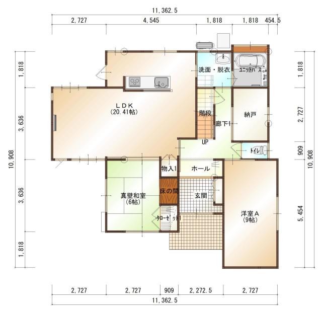 【間取図】１階間取図